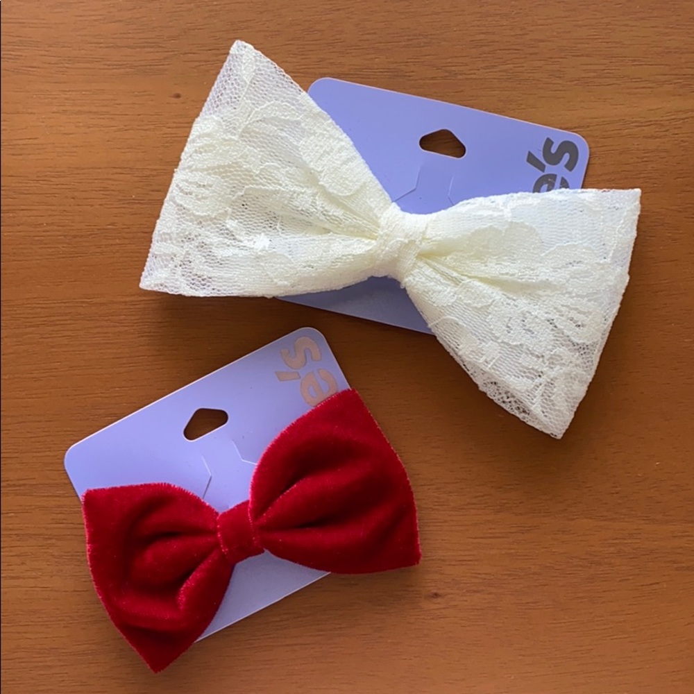 Hair bow barrettes 🎀 set of 2